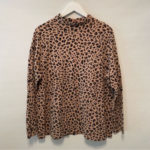 Croft & Barrow Cheetah Print Turtle Neck